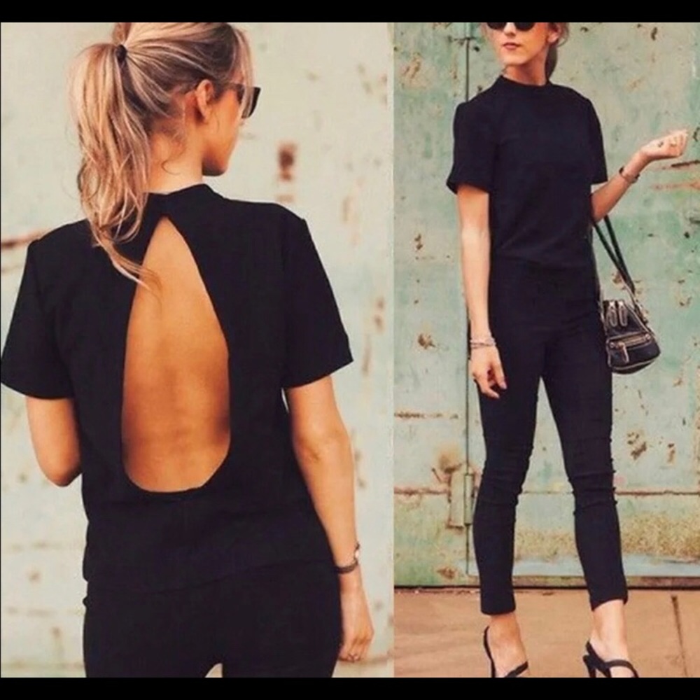 Backless Black Top
